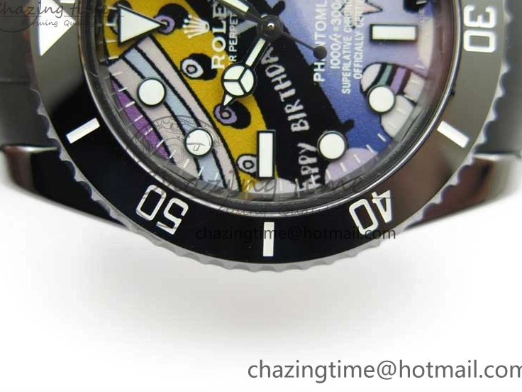 0601 FashionForward Submariner 40mm Black Ceramic 5GF Best Edition Painting Dial on Black Rubber Strap SA 2467